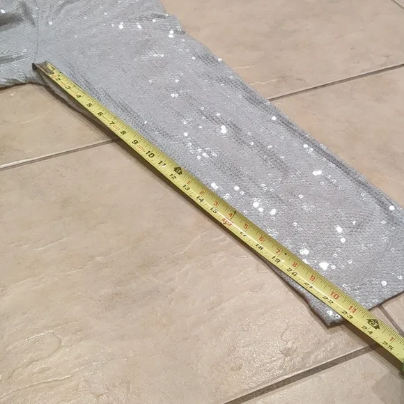 Anthropologie | Claudette Sequin Jumpsuit | Size 6 | Silver - Picture 3 of 14